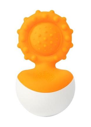 Прорізувач-неваляшка fat brain toys dimpl wobl помаранчевий (f2172ml)2 фото