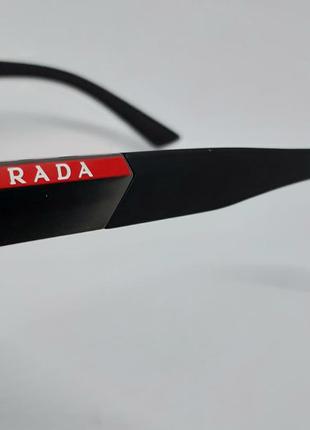 Чоловічі в стилі prada сонцезахисні окуляри чорні матові поляризовані9 фото