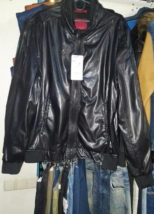 Куртка тонкая ветровка zara под кожу ткань с пропиткой рxxl-xl-l оригинал7 фото