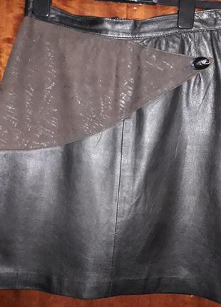 Юбка кожаная