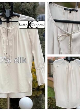 Luisa cerano 100% шелк легкая подушка базовая блуза s