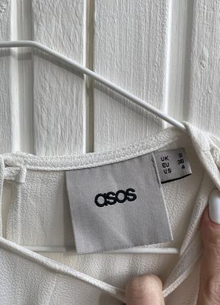 Блуза белая с узлом asos4 фото