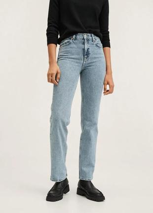 Новые крутые джинсы mango staight regular mid waist