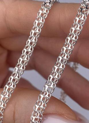 🇺🇦 ланцюг срібло 925° чоловічий пбр-60