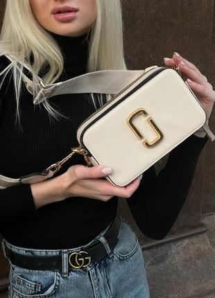 Сумка marc jacobs logo light beige