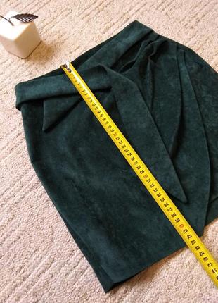 Велюрова спідниця на запах, велюровая юбка размер 34/xs/4210 фото