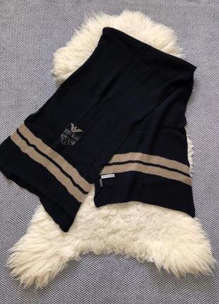 Вязаный шарф оригинал armani в’язаний шарф широкий шерстяний вовна шерстяной