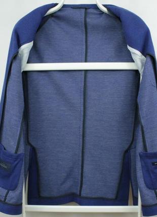 Итальянский блейзер sartoria latorre ponza blue cotton jersey blazer5 фото