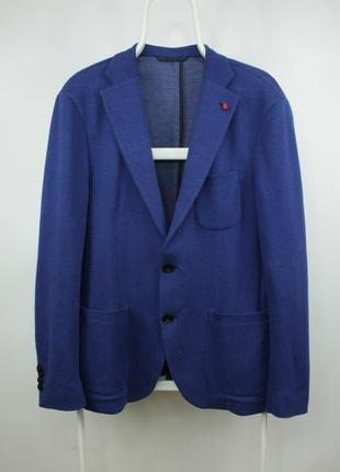 Італійський блейзер sartoria latorre ponza blue cotton jersey blazer