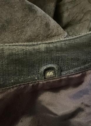 Винтажная комбинированная замшевая винтажная курточка оверсайз в стиле печворк /44/3 фото