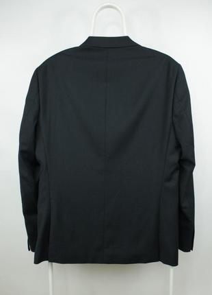 Шикарный люкс пиджак linea sartoriale super 120 navy blue wool slim fit blazer3 фото