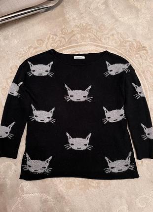 Кофта, светр з кішками1 фото