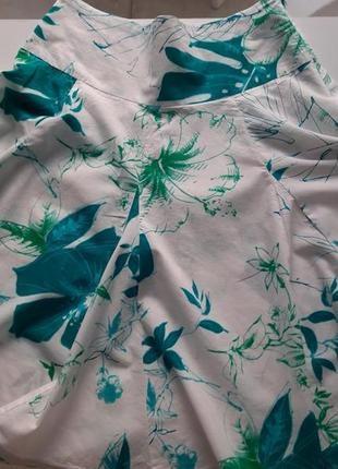 Zara юбка миди летнего хлопка разми м7 фото