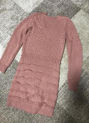 Тепла в’язана сукня , вязаное платье, плаття4 фото