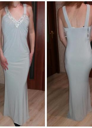 Очень красивое серое платье в пол true decadence размер s6 фото