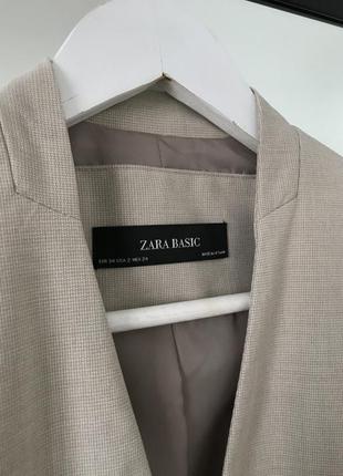 📎 пиджак песочный zara basic 🖤6 фото