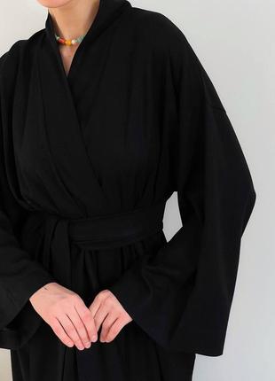 Платье кимоно 100% лён8 фото