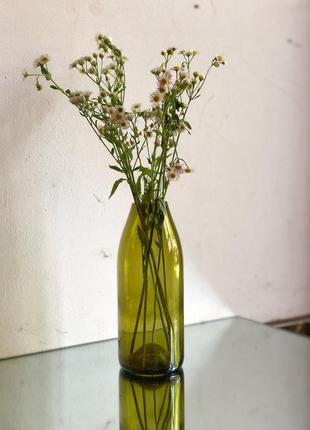Стильная стеклянная ваза бутылка вина1 фото