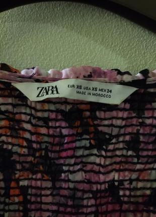 Блузка кофта zara цветочный принт женская3 фото