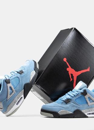 Кросівки nike air jordan 4 retro blue grey black white