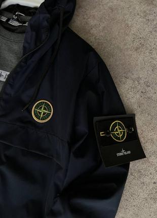 Куртка ветровка анорак мастерка мужская stone island / курточка вітровка чоловіча стон исланд4 фото