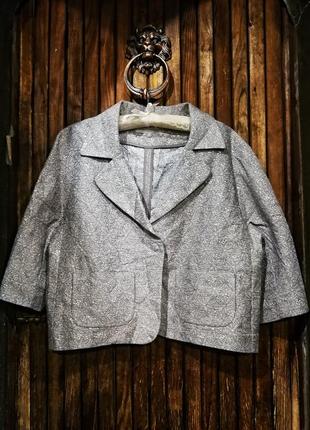 Люкс премиум пиджак из парчи жакет блейзер gerard darel коттон лен с люрексом блестящий1 фото