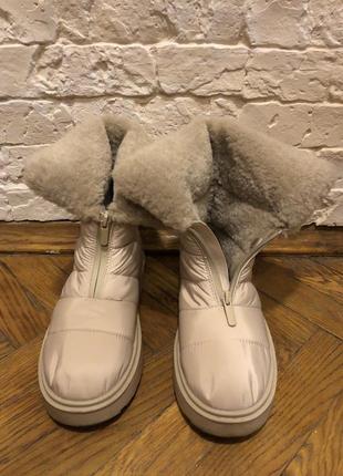 Zara стеганые ботинки на искусственном меху5 фото