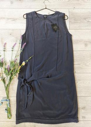 Серое шелковое платье swildens (размер 36-38)1 фото