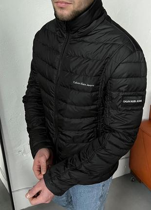 Весенняя куртка calvin klein черная мужская4 фото