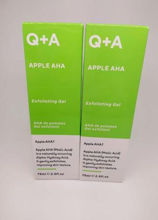 Відлущувальний гель із кислотами q+a apple aha exfoliating gel
