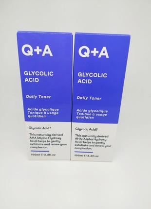 Ежедневный отшелушивающий тоник с гликолевой кислотой q+a glycolic acid daily toner