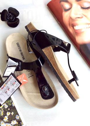 Босоножки, шлепки, сабо, стелька из натуральной кожи, new yorker