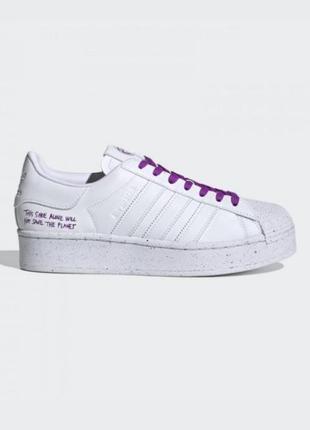 Жіночі кросівки на платформі adidas superstar bold w, 37 розмір