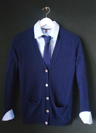 Кашемировый кардиган polo ralph lauren оригинал на пуговицах v-образный вырез с карманами тёмно-синий 100 % кашемир кашемір кофта свитер