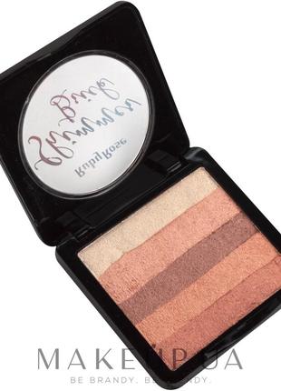 Мерехтлива пудра ruby rose shimmer brick 1,2,3 віддінок