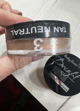 Розсипчата пудра ruby rose bright touch setting perfectiing loose powder тон 03
