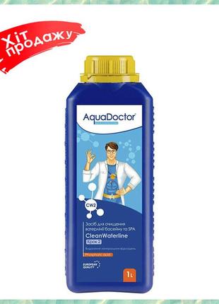 Очисний засіб аквадоктор для ватерлінії басейну та спа aquadoctor cw cleanwaterline крок 2, 1 л1 фото