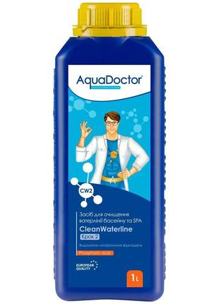 Очисний засіб аквадоктор для ватерлінії басейну та спа aquadoctor cw cleanwaterline крок 2, 1 л7 фото