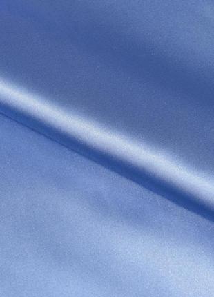 Ткань атлас плотный для платьев обуви банкетных фуршетных юбок скатертей декора голубая