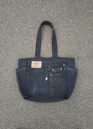 Хэндмейд сумка из джинсов handmade denim bag