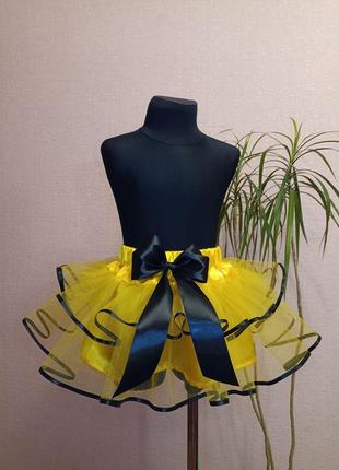 Юбка желтая к костюму пчелка 4-6р.1 фото