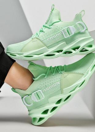 Спортивные (женские) кроссовки «fashion sport» мятного цвета, 39 размер1 фото