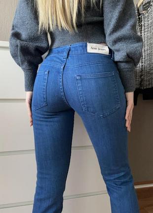 Завужені сині джинси acne studios slim jeans5 фото