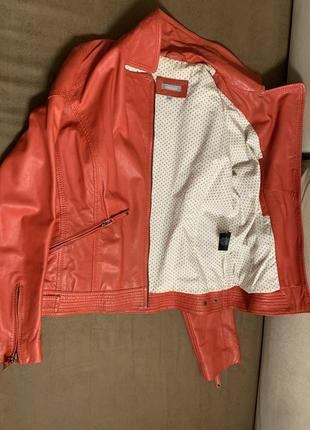 Кожаная куртка maddison новая стильная супер высококачественная7 фото
