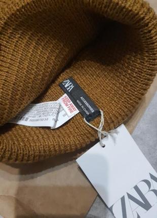 Zara тепла в'язана шапка оригінал замовленні на офіційному сайті5 фото