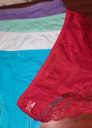 Трусики ❤ ажур 💙 44 46 48 р бавовна з мереживо мереживні труси гіпюр красиві дешева спідня білизна, розміри підлітка, дівчинка, молодіжна