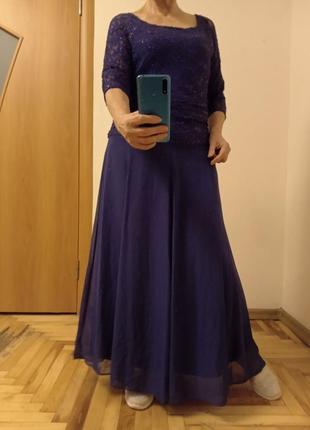 Дивовижна сукня комбінована гіпюром. розмір 12