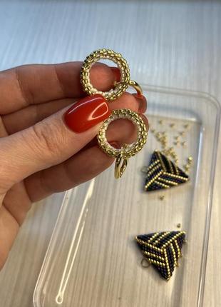Серьги конго из бисера 3
