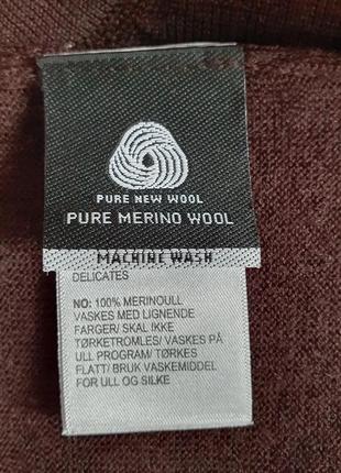 Шерстяной свитер кофта пуловер со знаком качества woolmark💫 pure new wool🧶🐑5 фото