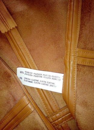 Стильна спідниця юбка олівець еко шкіра мокко ірис бренд grandua10 фото